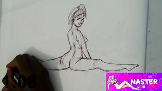 Quick Sketches:sexy Athena Faris Fan Art