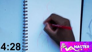 Busty Gabbie Carter Fan Art Speed Drawing