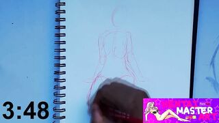 Busty Gabbie Carter Fan Art Speed Drawing
