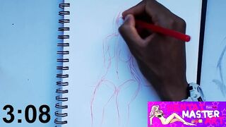 Busty Gabbie Carter Fan Art Speed Drawing