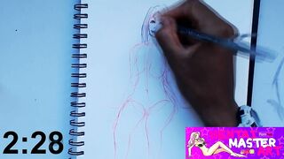 Busty Gabbie Carter Fan Art Speed Drawing