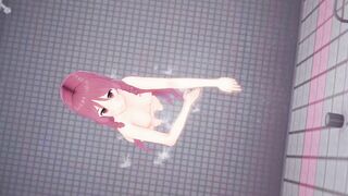 (3D Hentai) Peeping Tom - Chika Pinka - Teen Girl under Shower.