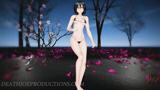 SFW MMD 4k UHD Forest Green Bikini Mikasa Ackerman - Baam - 1074