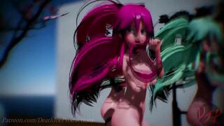 MMD R18 4k UHD Yamakaze Triples ( Good Night Kiss ) 125