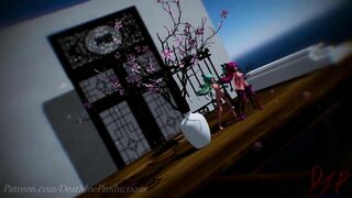 MMD R18 4k UHD Yamakaze Triples ( Good Night Kiss ) 125