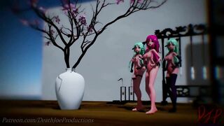 MMD R18 4k UHD Yamakaze Triples ( Good Night Kiss ) 125