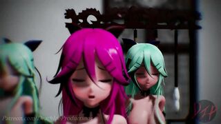 MMD R18 4k UHD Yamakaze Triples ( Good Night Kiss ) 125