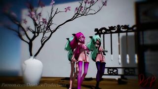 MMD R18 4k UHD Yamakaze Triples ( Good Night Kiss ) 125