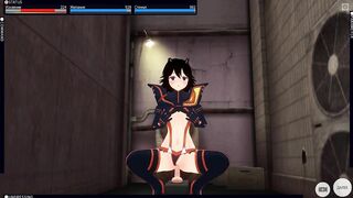 3D HENTAI Ryuko Matoi Rides a Dildo