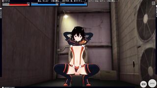 3D HENTAI Ryuko Matoi Rides a Dildo