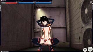 3D HENTAI Ryuko Matoi Rides a Dildo