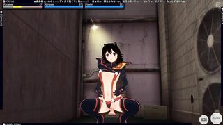 3D HENTAI Ryuko Matoi Rides a Dildo