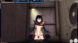 3D HENTAI Ryuko Matoi Rides a Dildo
