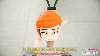 Gwen (Ben 10) Blows Raven's Big Cock (Teen Titans) (with ASMR Sound) 3d Animation Hentai Anime Loop