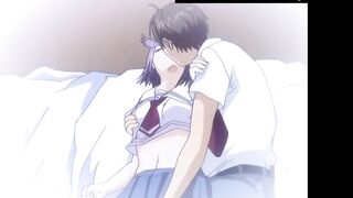 Horny guy thinks of sex with his girlfriend in bedroom