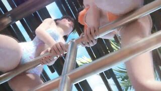 D.Va and Tracer on Vacation Overwatch (Animation W/Sound)