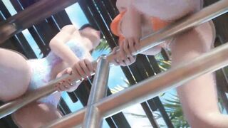D.Va and Tracer on Vacation Overwatch (Animation W/Sound)