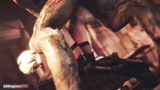 3D Anime - What if 2B lost to an Alien [Uncensored]