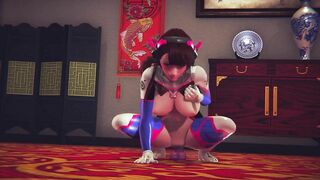 Dva rides a dildo and cums