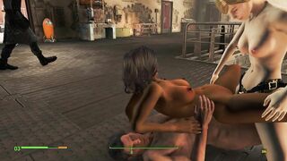 Sex with a girl in three cocks! | Fallout 4 Sex Mod