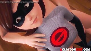 Elastigirl Helen Parr takes cock ride and doggystyle