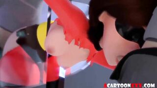 Elastigirl Helen Parr takes cock ride and doggystyle