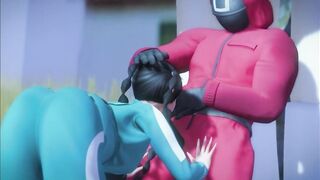 Female Contestant Gets Tight Pussy Fucked by BBC Guard (Squid Game Parody) - Second Life