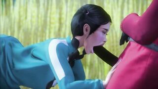 Female Contestant Gets Tight Pussy Fucked by BBC Guard (Squid Game Parody) - Second Life