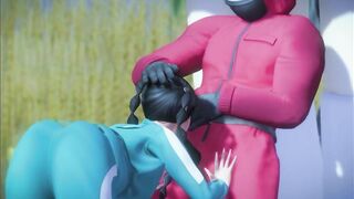 Female Contestant Gets Tight Pussy Fucked by BBC Guard (Squid Game Parody) - Second Life