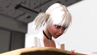 Horny college girl gets hard anal fuck by a black big cock