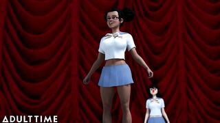 Busty Hentai Babes Fuck While Everyone Is On Gone