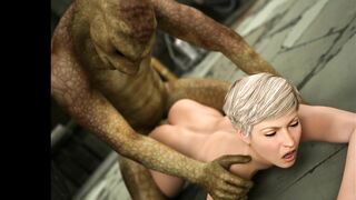 A Snakeman and His Dick. 3D Hentai