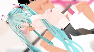 MMD Sluty Miku Blowjob & Sex MAD LOVERS By [Noneferoero]
