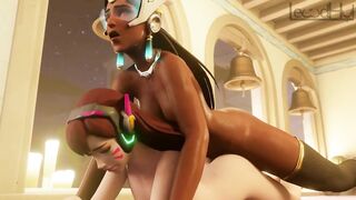 D.Va Takes Symmetra’s Massive Futa Cock Deep