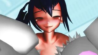 MMD - Tsundere Puppy Alice kick
