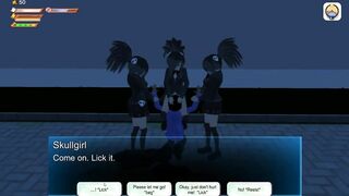 Mean girls bully you with pee in this horrible femdom game