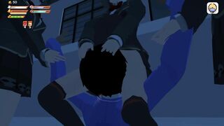 Mean girls bully you with pee in this horrible femdom game