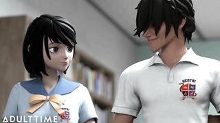 ADULT TIME - Hentai Sex University Prodigy Dominates Principal's Pussy For His Midterm Exam