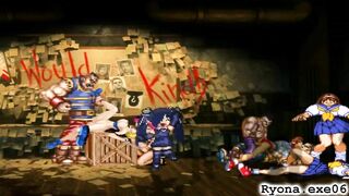 Kuromaru Vs Sakura Kasugano The Queen of Fighters