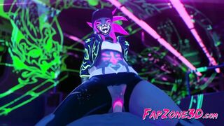 League of Legends 3D Akali Gets Her Pussy Tore Open by a Huge Cock
