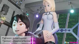 Futa vs Male cumming (loop with ASMR sound) 3d animation hentai anime blender sfm futanari girl