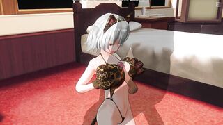 3D HENTAI Neko girl titjob your cock