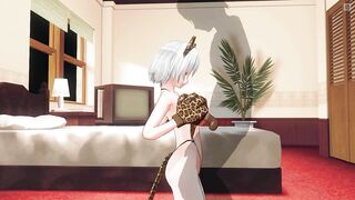 3D HENTAI Neko girl titjob your cock