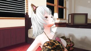 3D HENTAI Neko girl titjob your cock