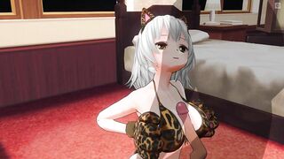 3D HENTAI Neko girl titjob your cock