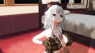 3D HENTAI Neko girl titjob your cock