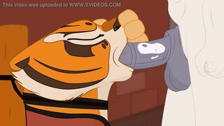 Master Tigress makes Blowjob to the Tai lung.