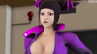 Han Juri and Cammy White 3D Futanari
