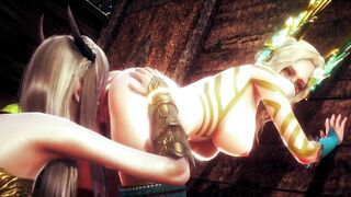 ELF WARRIOR LICKED PUSSY OF THE QUEEN FOREST | 3D Hentai