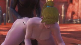 Thick White Woman Gets BBC Cumshot